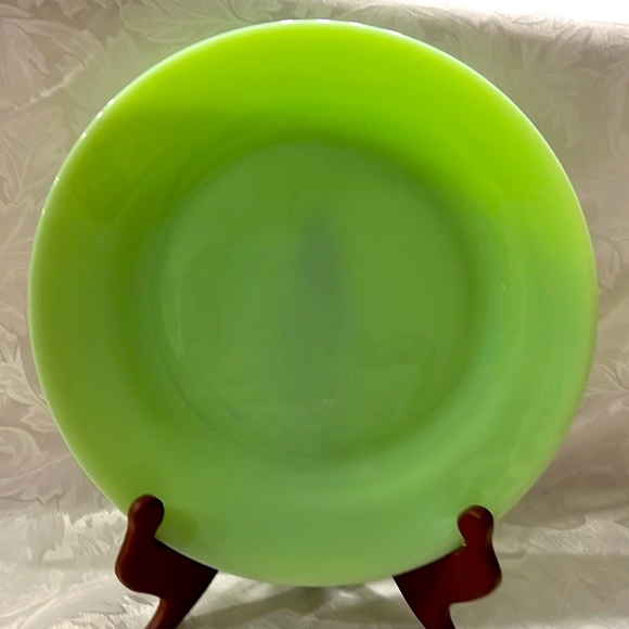 Mosser Glass 10” Jade Dinner Plate by Mosser Glass Hand Made Solid Jade Glass. - Picture 4 of 6